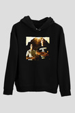 Aly & Fila Siyah Unisex Kapüşonlu Sweatshirt