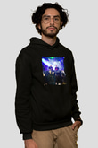 Aly & Fila Siyah Unisex Kapüşonlu Sweatshirt