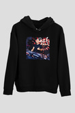 Aly & Fila Siyah Unisex Kapüşonlu Sweatshirt