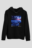 Aly & Fila Siyah Unisex Kapüşonlu Sweatshirt