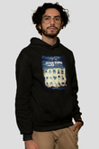 Aly & Fila Siyah Unisex Kapüşonlu Sweatshirt