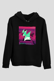 Aly & Fila Siyah Unisex Kapüşonlu Sweatshirt