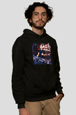 Aly & Fila Siyah Unisex Kapüşonlu Sweatshirt