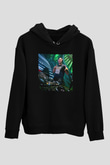 Aly & Fila Siyah Unisex Kapüşonlu Sweatshirt