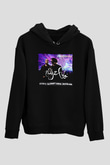 Aly & Fila Siyah Unisex Kapüşonlu Sweatshirt