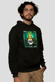 Aly & Fila Siyah Unisex Kapüşonlu Sweatshirt