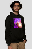 Aly & Fila Siyah Unisex Kapüşonlu Sweatshirt