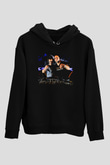 Aly & Fila Siyah Unisex Kapüşonlu Sweatshirt