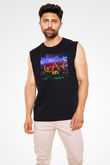 Aly & Fila Siyah Unisex Kolsuz Tişört