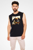 Aly & Fila Siyah Unisex Kolsuz Tişört
