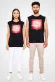 Aly & Fila Siyah Unisex Kolsuz Tişört