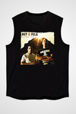 Aly & Fila Siyah Unisex Kolsuz Tişört