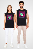 Aly & Fila Siyah Unisex Kolsuz Tişört