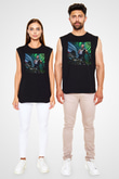 Aly & Fila Siyah Unisex Kolsuz Tişört