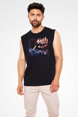 Aly & Fila Siyah Unisex Kolsuz Tişört