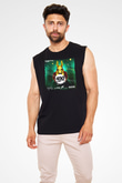 Aly & Fila Siyah Unisex Kolsuz Tişört