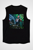 Aly & Fila Siyah Unisex Kolsuz Tişört