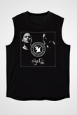 Aly & Fila Siyah Unisex Kolsuz Tişört