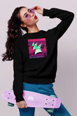 Aly & Fila Siyah Unisex Sweatshirt