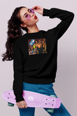 Aly & Fila Siyah Unisex Sweatshirt