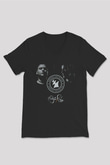 Aly & Fila Siyah Unisex V Yaka Tişört