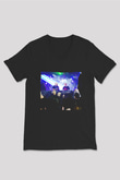 Aly & Fila Siyah Unisex V Yaka Tişört