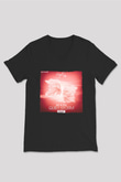 Aly & Fila Siyah Unisex V Yaka Tişört