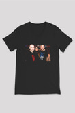 Aly & Fila Siyah Unisex V Yaka Tişört