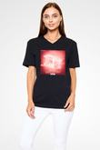 Aly & Fila Siyah Unisex V Yaka Tişört