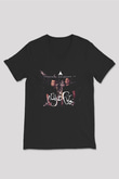 Aly & Fila Siyah Unisex V Yaka Tişört