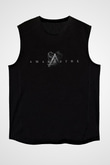 Amaranthe Baskılı Unisex Siyah Kolsuz Tişört - Tshirt