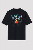 Amaranthe Baskılı Unisex Siyah Oversize Tişört - Tshirt