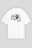 Ambulans şoförü Beyaz Unisex Oversize Tişört T-Shirt