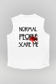 American Horror Story Beyaz Unisex Kolsuz Tişört
