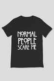 American Horror Story Normal People Scare Me Siyah Unisex V Yaka Tişört T-Shirt