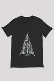 American Horror Story Siyah Unisex V Yaka Tişört T-Shirt