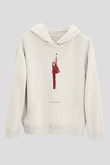 American Psycho Baskılı Beyaz Unisex Hoodie