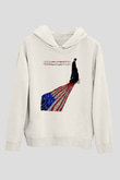American Psycho Baskılı Beyaz Unisex Hoodie