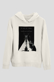 American Psycho Baskılı Beyaz Unisex Hoodie