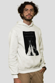 American Psycho Baskılı Beyaz Unisex Hoodie