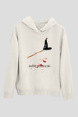 American Psycho Baskılı Beyaz Unisex Hoodie