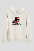 American Psycho Baskılı Beyaz Unisex Hoodie