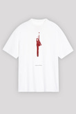 American Psycho Baskılı Beyaz Unisex Oversize Tişört - Tshirt