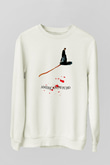 American Psycho Baskılı Beyaz Unisex Sweatshirt
