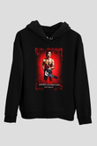 American Psycho Baskılı Unisex Siyah Hoodie