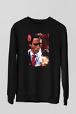 American Psycho Baskılı Unisex Siyah Sweatshirt