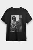 American Psycho Baskılı Unisex Siyah Tişört - Tshirt
