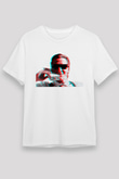 American Psycho Unisex Baskılı Beyaz Tişört - Tshirt