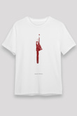 American Psycho Unisex Baskılı Beyaz Tişört - Tshirt