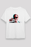 American Psycho Unisex Baskılı Beyaz Tişört - Tshirt